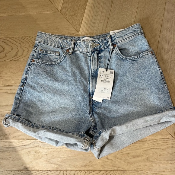 NWT Zara Mom Fit Bermuda Shorts - Sz US 10 / EUR 42 - Picture 6 of 7